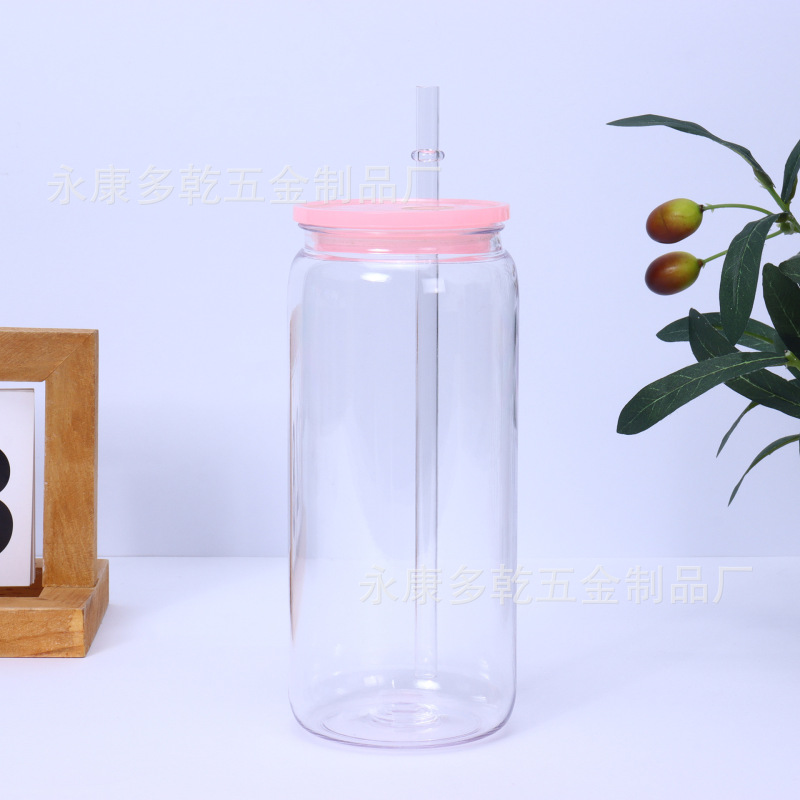 新品16オンスカラープラスチックメイソンカップカラーゼリースノーボールカップストローカップ20オンス二重プラスチックカップ|undefined
