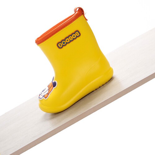 Babybus Children's Rain Boots for 2-8 Year Olds, Unisex, Cartoon Style Eva Rain Boots with Overalls, Transparent