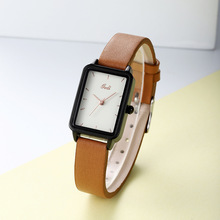 GEDI新款时尚女士皮带手表潮流时尚复古长方形学生防水手表21005