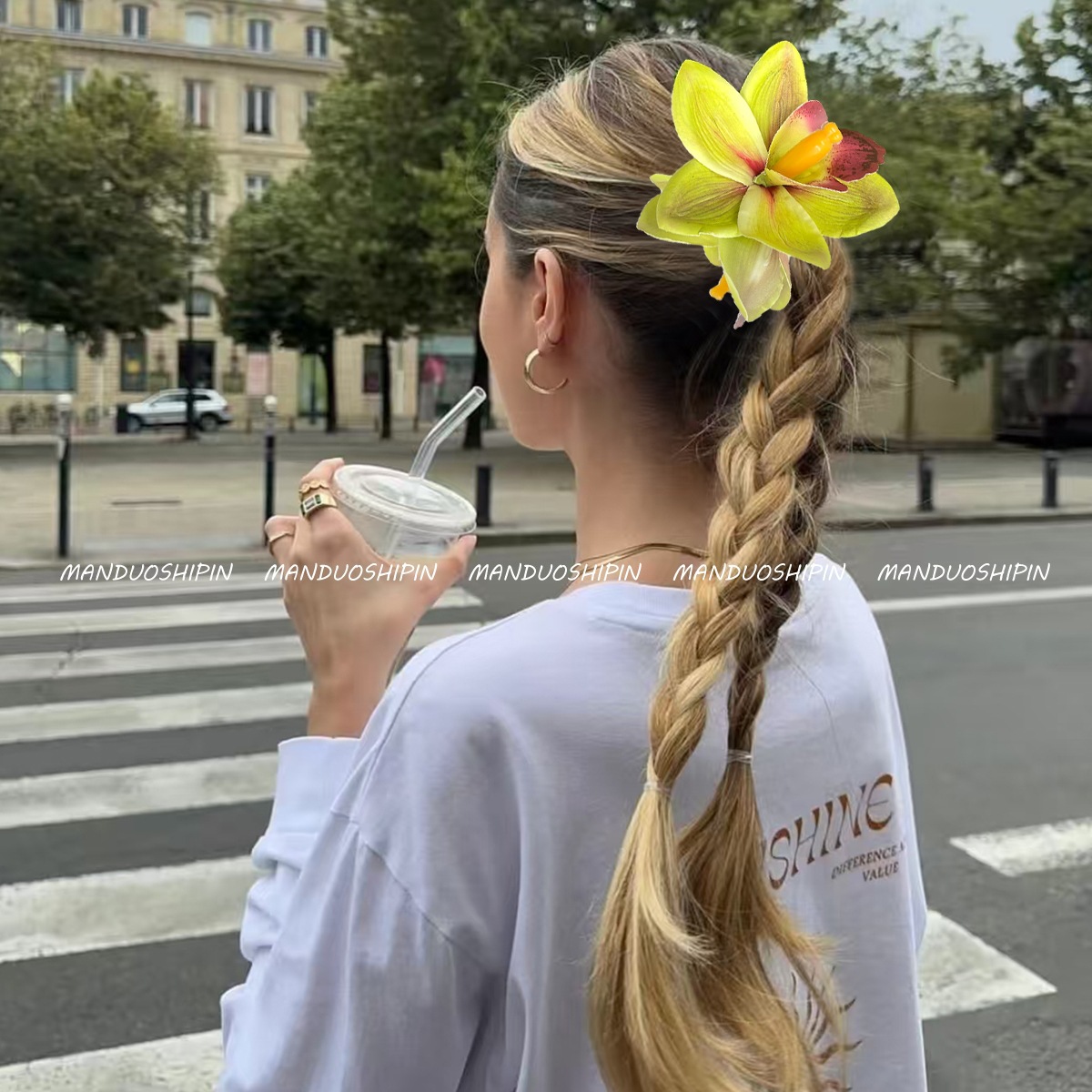 30g Weight Hair Sticks, Hair Tie, Insert comb Hair Accessories Type 1 Piece Quantity Holiday, Tea Party Occasion Cloth Material Flower Pattern All Seasons Season Women's Gender Pastoral Style Pastoral Women's Flower Cloth Hair Sticks Hair Tie Insert Comb 9