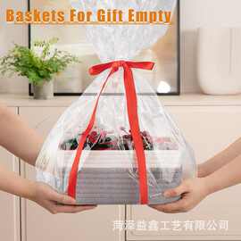 跨境编织收纳筐伴手礼篮玩偶零食花束收纳筐化妆品整理编织收纳筐