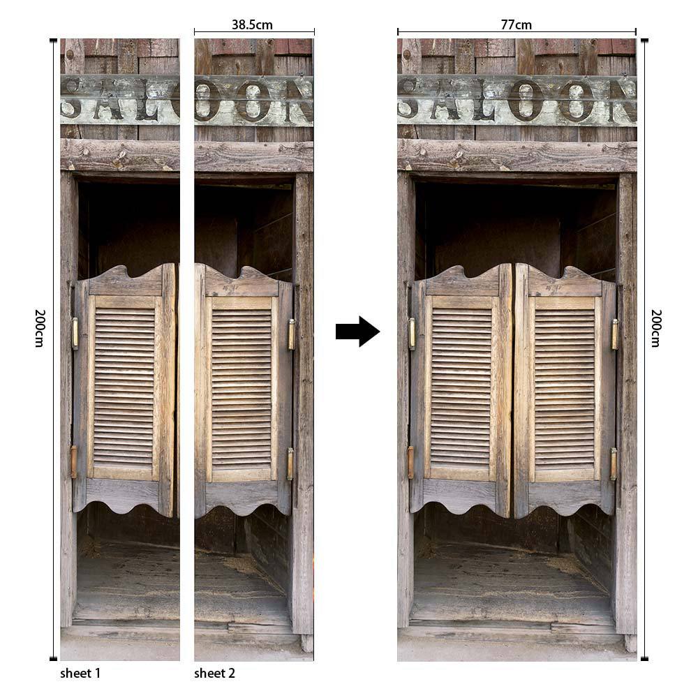 Pegatinas para puertas 3D respetuosas con el medio ambiente, autoadhesivos, fabricantes de origen al por mayor, patrones populares transfronterizos de alta definición, adhesivos para puertas impermeables, a prueba de aceite y antiincrustantes