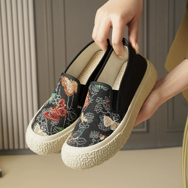 Hot cloth shoes - black