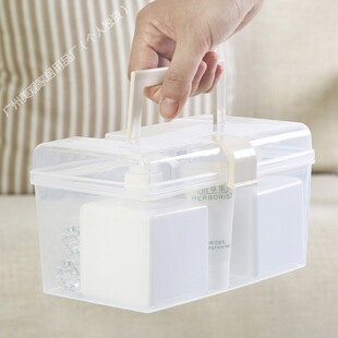 First Aid Box Household Transparent Storage Box Desktop Plastic Portable Storage Box Small Box Storage Box Medicine Box Storage Box