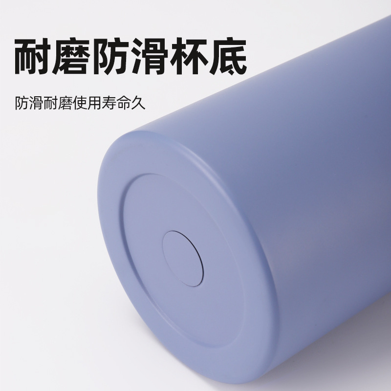 Taza termo simple gigante transfronteriza, taza de hielo de gran capacidad para el hogar, taza portátil de acero inoxidable para automóvil con pajita