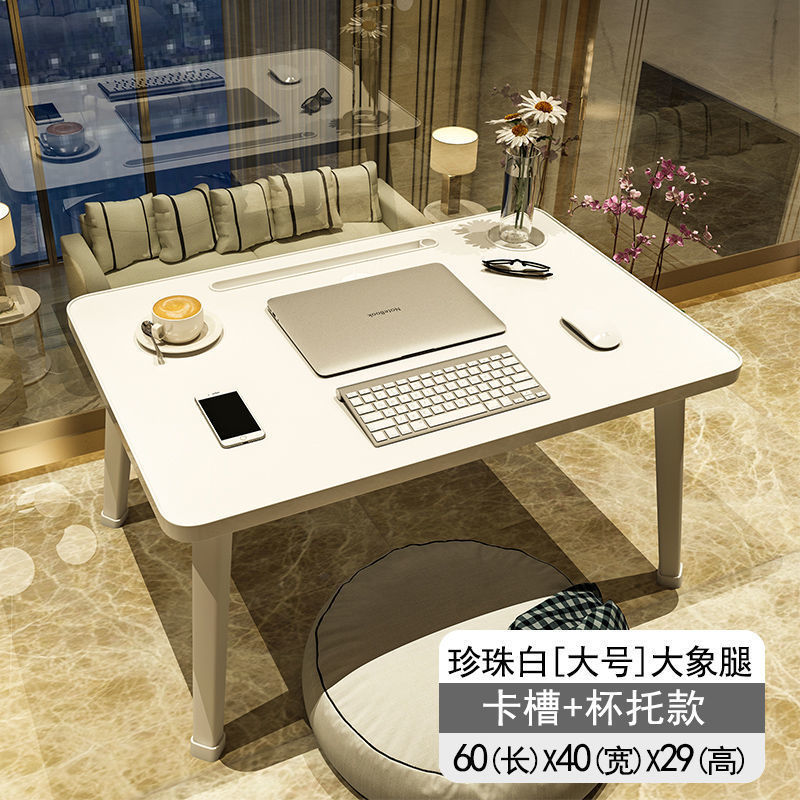 寮用の高さと大きさを増したコンピューターデスク、折りたたみ式の小さなテーブル、学生の寝室、座りやすい、シンプルな家庭用|undefined