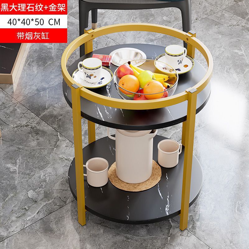 麻将机茶几双层棋牌室用烟缸茶水架麻将桌边几家用阳台小茶几桌子|undefined