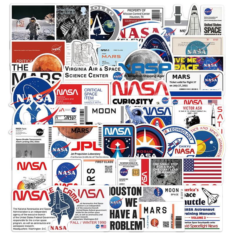 50 New NASA astronaut space station cartoon stickers moon rocket universe luggage graffiti stickers 50 New NASA astronaut space station cartoon stickers moon rocket universe luggage graffiti stickers
