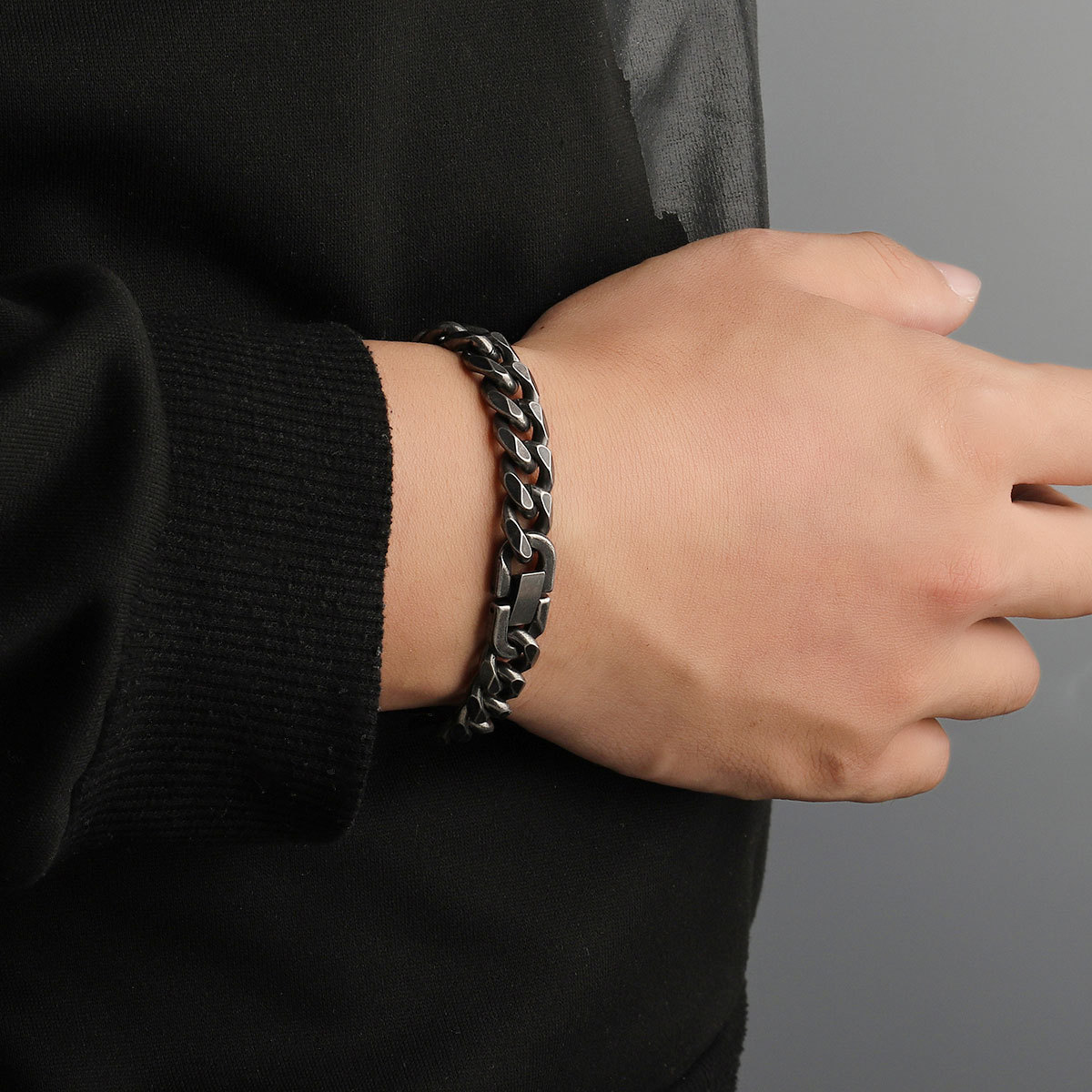 Men's Cuban Link Bracelet Stainless Steel Waterproof Jewellery_voghion.com