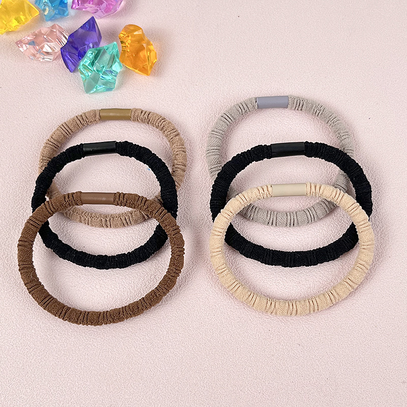 Estilo coreano de alta elástica duradera banda de pelo de las niñas corbata de pelo accesorios para el cabello no lastiman banda de pelo grueso adulto cola de caballo fijo banda de goma