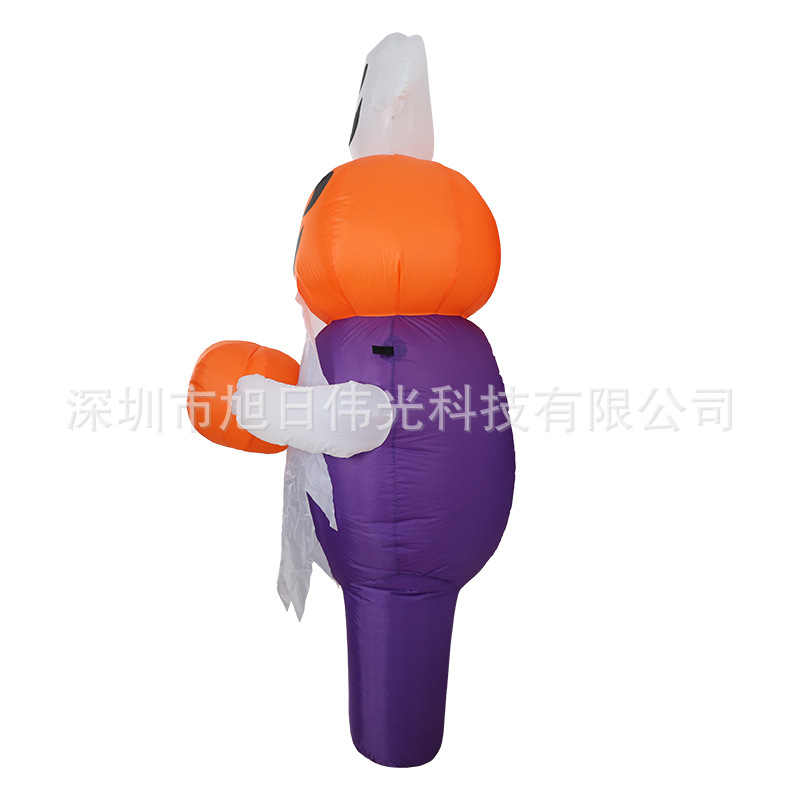 跨境万圣节充气胡子南瓜人气模庭院布置装饰白鬼幽灵气模道具摆件