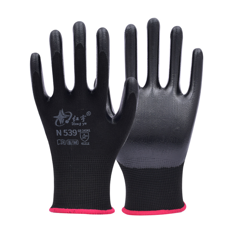 Xingyu Hongyu N529 guantes de protección laboral antideslizante, anti-desgaste, anti-corte, anti-agua, guantes de pegamento