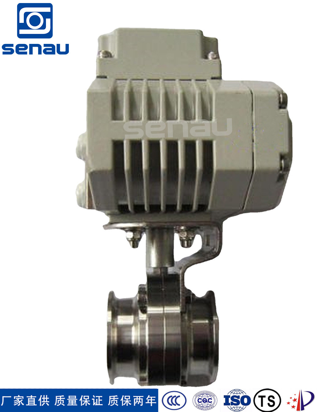 D921F卫生级丝扣电动蝶阀 气动蝶阀 	不锈钢衬氟蝶阀