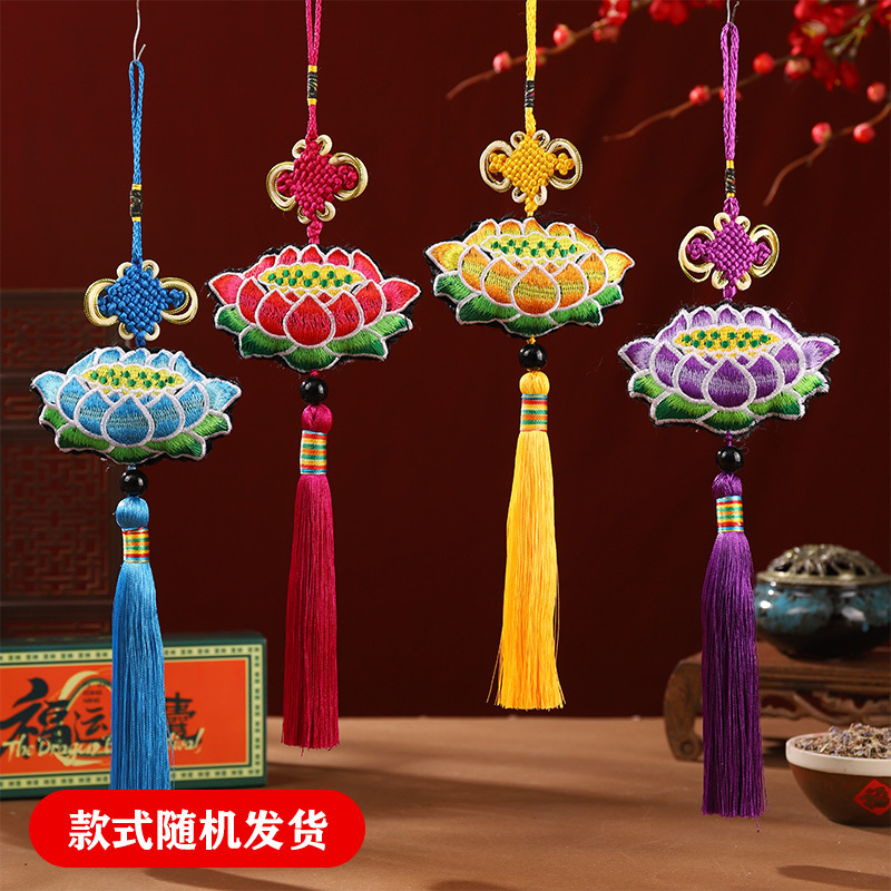 Bolsita del Festival del Bote del Dragón Bolsita de armario de estilo chino Bolsita de loto de loto Bolsita Decoración de la habitación Colgante de coche portátil