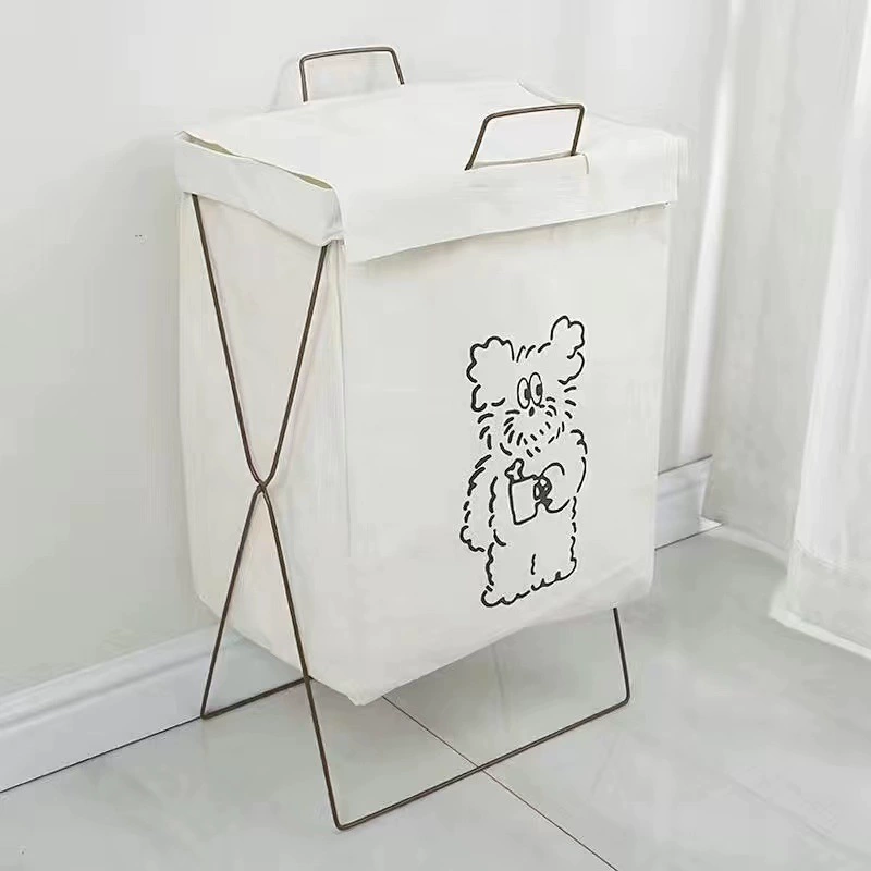Folding Laundry Basket, Collapsible Storage Bin, Fabric Hamper with/without Cover, Multiple Prints