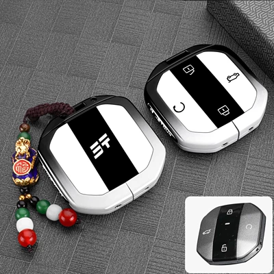 Static Rod/Key Bag – Men - exclusively-for-jietu-freedom-gradient-black-and-white-whiteblack-temperature-controlled-color-changing-pixiu-pendant