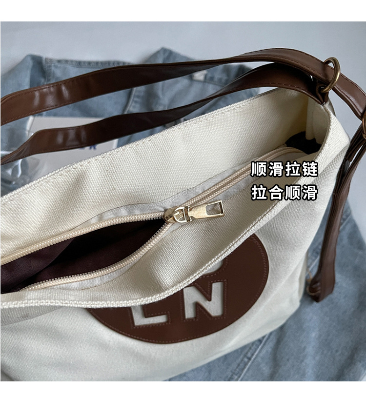 Korean letter printed multi-purpose cloth bag, 2024 new style, high-quality student backpack, commuting single-shoulder bag Application Scenario
