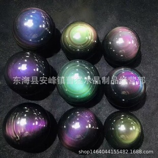 Factory hot sale high quality color obsidian ball for decorative eyeball ornaments