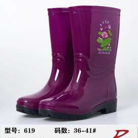 吴川拖鞋时尚雨靴高低筒水靴防水胶鞋雨鞋女中筒成人水鞋防滑