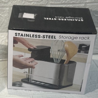 Organizador Escurridor de Cubiertos 3 en 1 de Acero Inoxidable Multifuncional para Cocina
