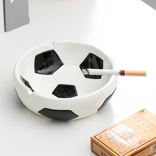 Football Anti-Fall Ashtray, Anti-Fly Ash, Creative Personality, Trendyy Ashtray Ornaments, Office Home Living Room Net Wholesale