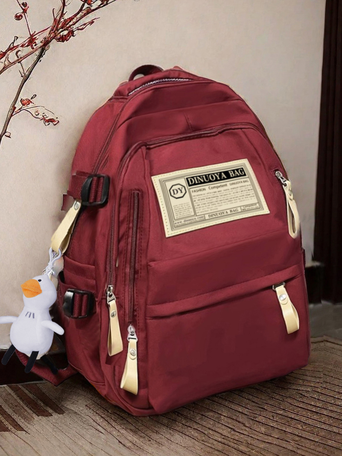 Estudiante de secundaria, niña, estilo coreano casual simple, gran capacidad, escuela de primaria de grado 3-6, mochila ligera de color sólido