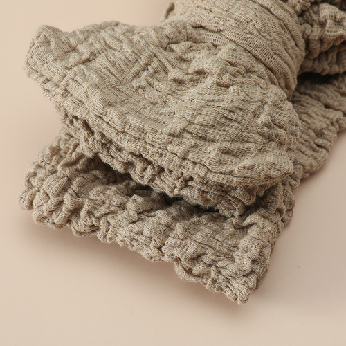 DIY oversized bow children's hairband high elastic Zou cloth baby wide edge double-layer knotted headband baby headwear