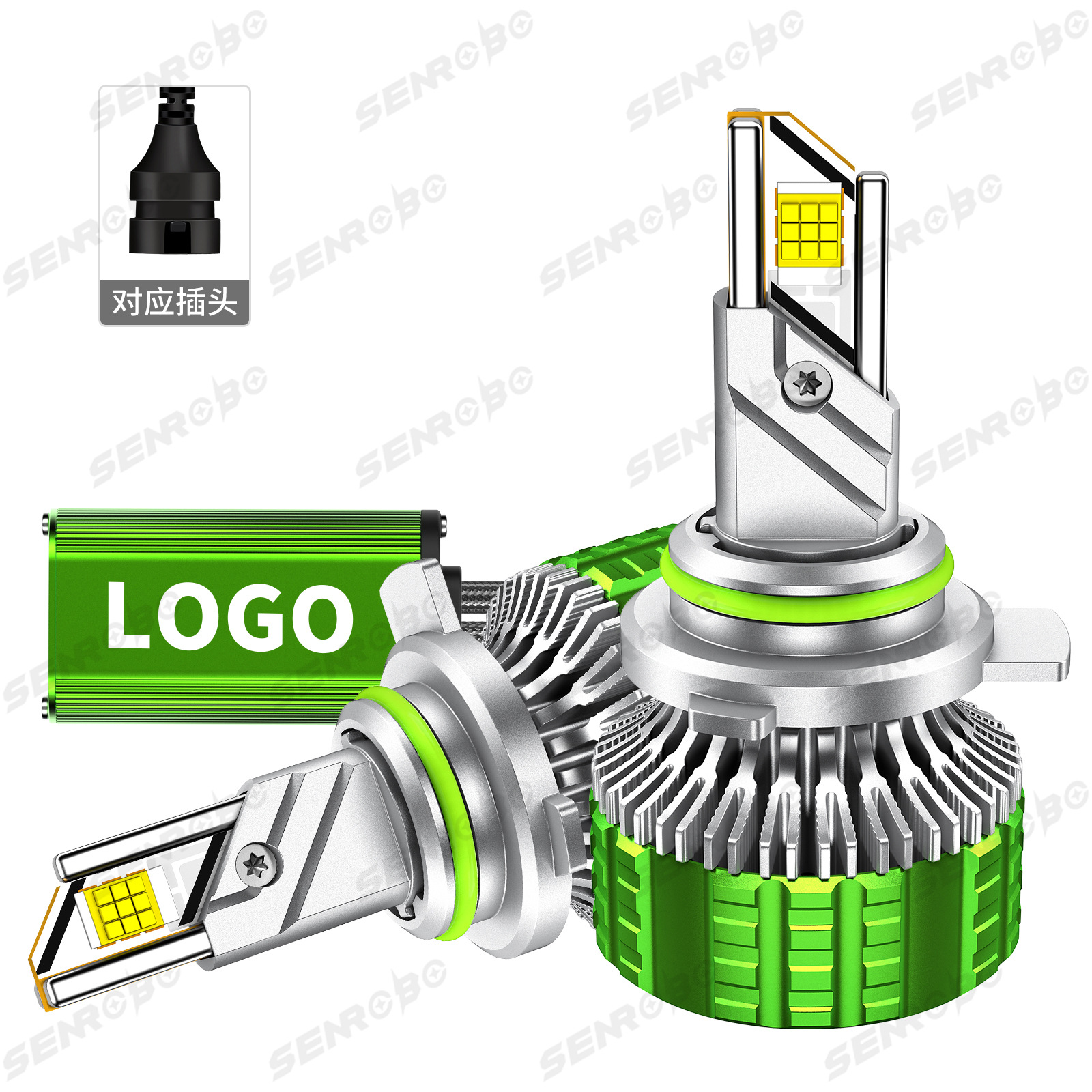 Auto personalizado led faro de alta potencia 190W faro de automóvil marca LOGO luz láser de paso H7 image 13