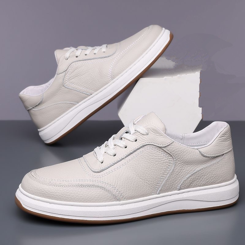 2026 nuevos zapatos casuales de cuero para hombres, zapatos casuales transpirables, zapatos casuales para hombres de color sólido, zapatos simples y cómodos