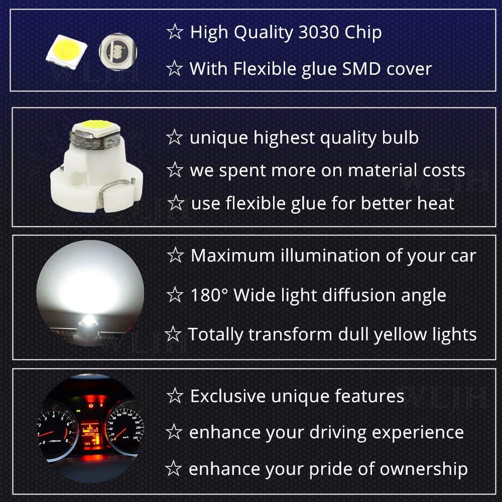 Lámpara de instrumentos LED automotriz T3 5050 1SMD bombilla LED de control central T4.2 3528T4.7 12V luz blanca image 4