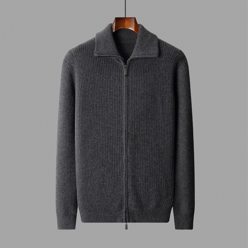 Men's Autumn and Winter 2025 New Knitwear Cardigan Business Middle-Aged Warm Men's Knitted Jacket Men's Lapel Men's Autumn and Winter 2025 New Knitwear Cardigan Business Middle-Aged Warm Men's Knitted Jacket Men's Lapel