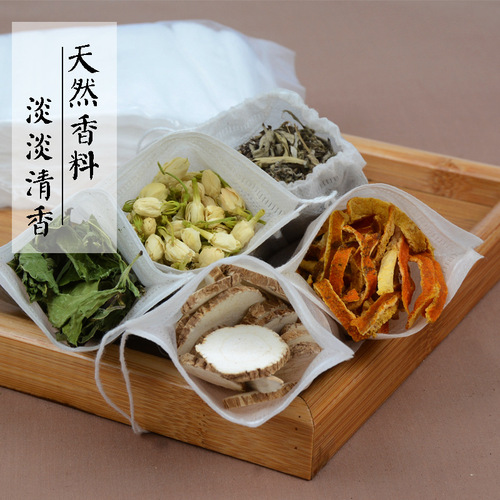 Wholesale sachet inner bag jasmine mint mugwort car aromatherapy wardrobe sachet filled with natural dried flower spices