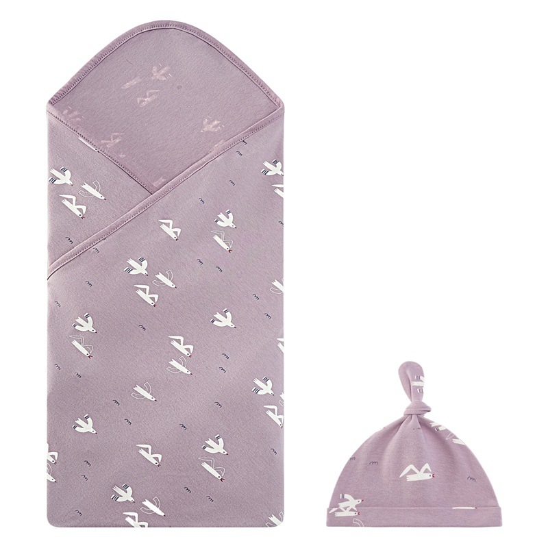 Yinmei recién nacido algodón swaddling toalla bebé abrigo manta delgada bebé edredón Manta con sombrero transfronterizo