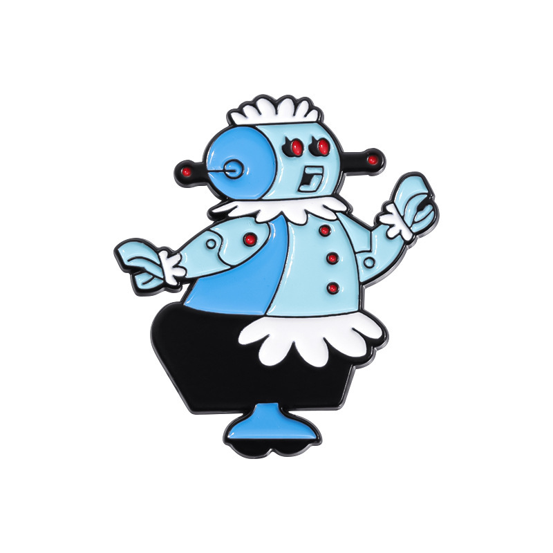クロスボーダーブローチ漫画かわいい幾何学的な動物文字バッジミニマリストアクセサリー衣類固定合金襟ピン|undefined