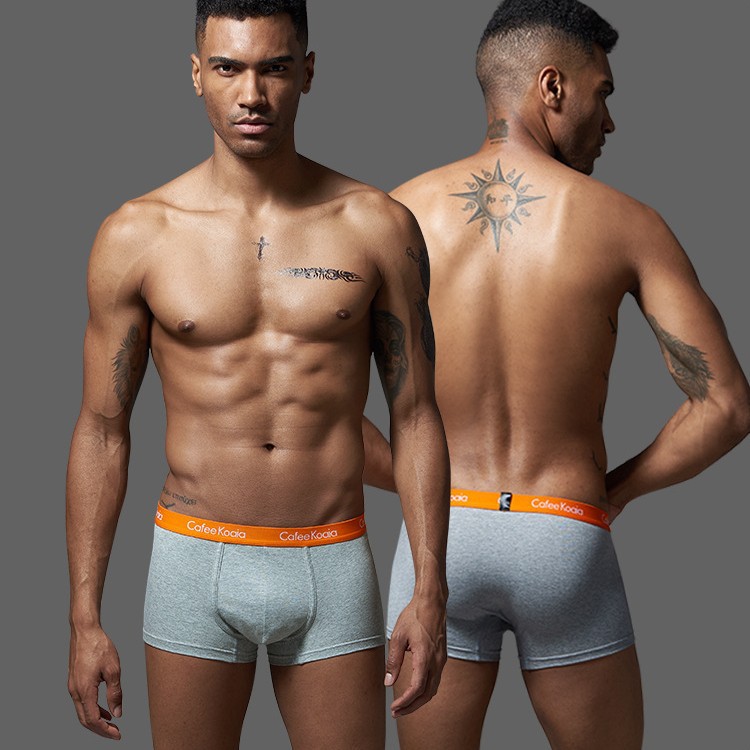 Ropa interior genuina para hombres, calzoncillos bóxer para hombres, calzoncillos de algodón, cintura media, tendencia sexy transpirable, pantalones bóxer pequeños de moda