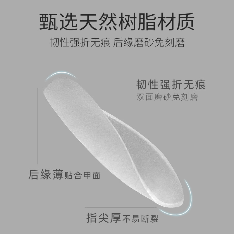 Pieza de uñas para desgaste de uñas ultrafina sin costuras pasta completa media pasta de pulido-Parche de uñas falsas gratis para salón de uñas