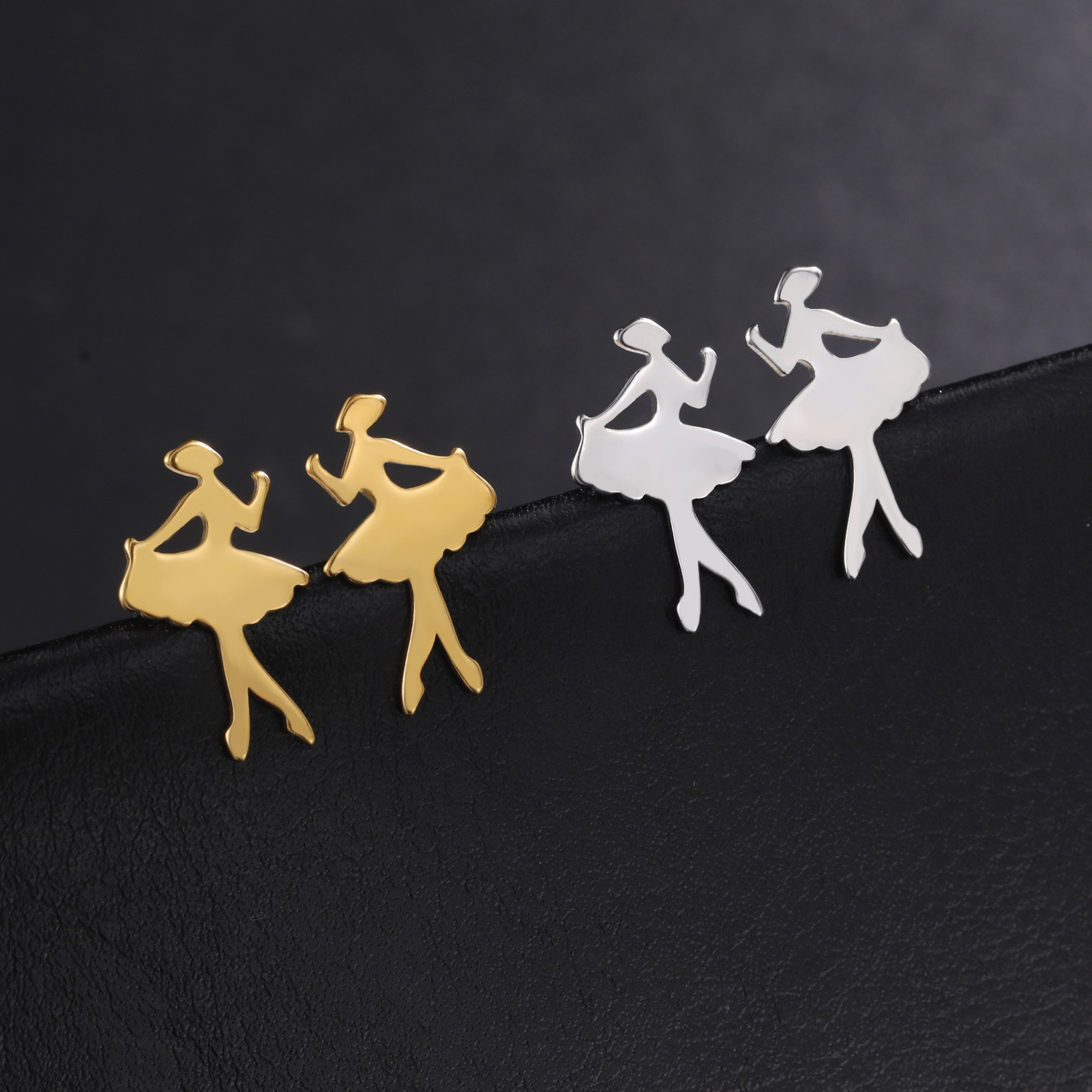 Cartoon cute glossy accessory stainless steel