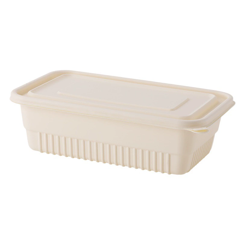 Биоразлагаемый одноразовый Ланч-бокс кукурузный крахмал квадратная упаковочная коробка на вынос японская охрана окружающей среды коробка для салата Bento Light Food