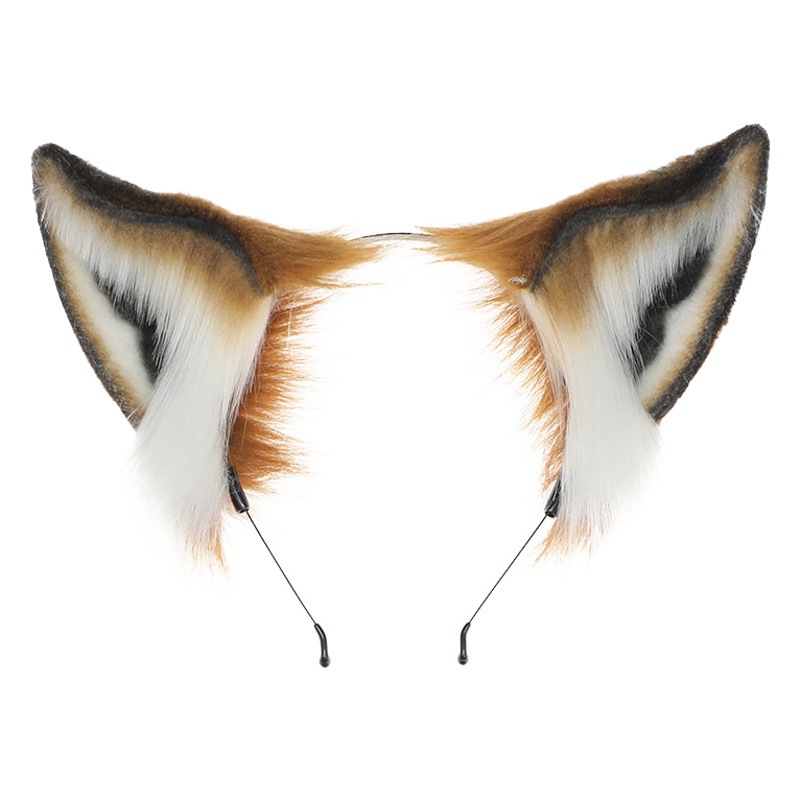 Simulación bestia oído accesorios para el cabello Cosplay Comic Show props joyería tocado lindo felpa Fox Nick diadema