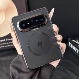适用于华为Mate X7折叠屏电镀AG磁吸OPPOFindN6个性荣耀V6手机壳