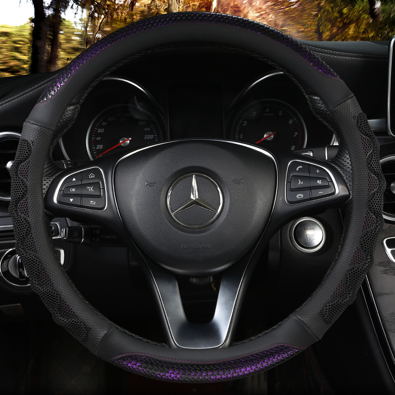 Cross-border exclusive 5D honeycomb steering wheel cover, breathable, non-slip, comfortable to the touch, universal car steering wheel cover