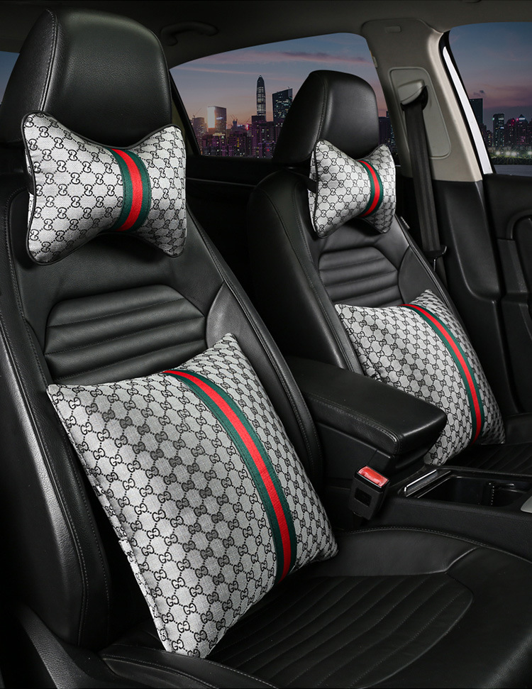 Cross-Border E-Commerce New Headrest and Lumbar Support Four-Piece Set Car Headrest Neck Pillow Cervical Spine Pillow Pillow Lumbar Support Dropshipping