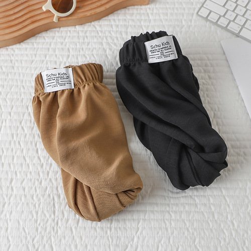 2025 Mosquito-Proof Pants Summer Children's Long Pants Thin Men's and Women's Single Pants Wide Leg Pants Loose Pants Baby Outerwear