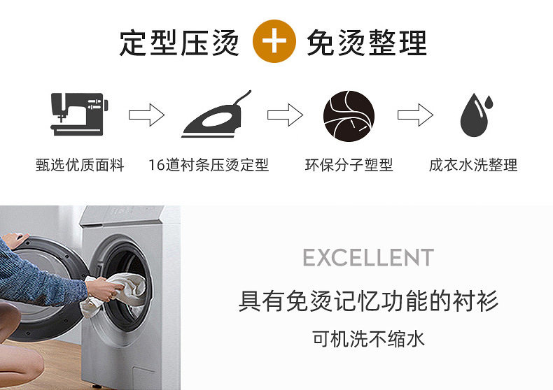 Áo sơ mi nam dài tay cotton sọc không cần ủi, cổ vuông, phong cách công sở trang trọng — Tay áo xếp chồng sọc kiểu Pháp chi tiết 13