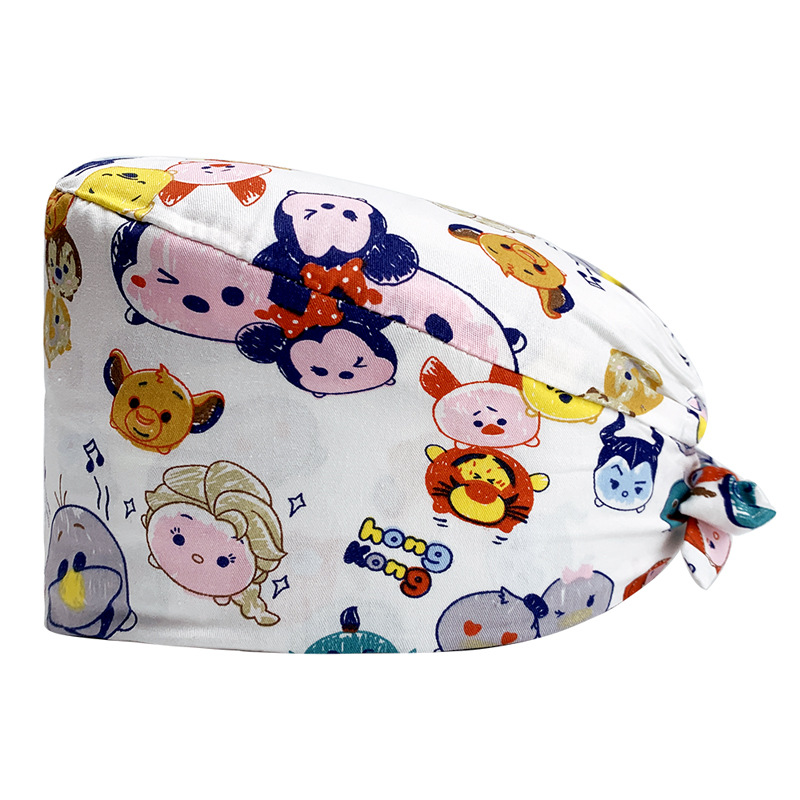 Estomatólogo casquillo de la enfermera transpirable tapa de la sala de operaciones hembra de algodón puro tapa de trabajo médico de la sala de operaciones tapa de cocina médica