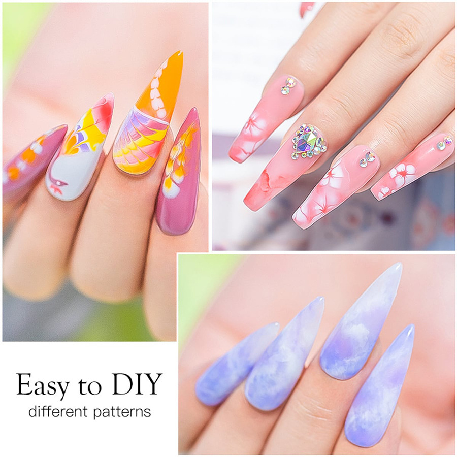 Blooming pegamento Esmalte de uñas pegamento fototerapia gradiente rubor floreciente líquido marmolado floración rápida