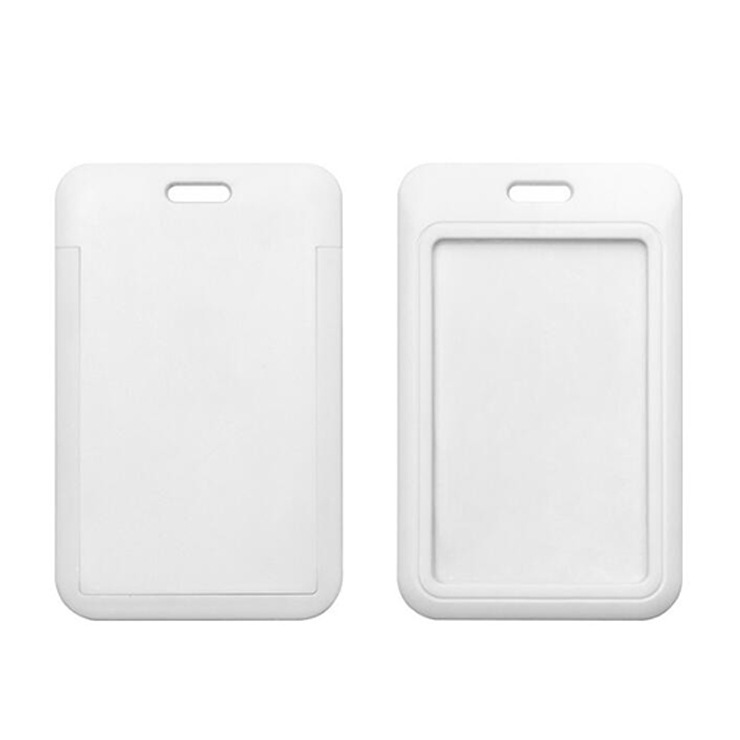 Inventario al por mayor ABS cubierta de tarjeta de plástico blanco puro cubierta de tarjeta de empuje personalizada tarjeta de trabajo cubierta de tarjeta de estudiante del campus