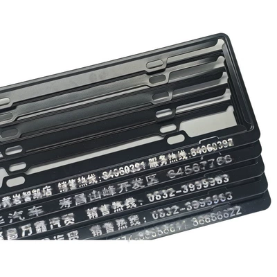 License plate holder/license plate holder lettering brushed polished bright advertising