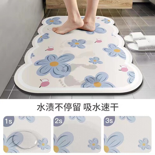 Bathroom Diatomaceous Earth Water Absorbent Mat Home Use Non-Slip Pad Bathroom Entrance Foot Mat Welcome Mat Wholesale