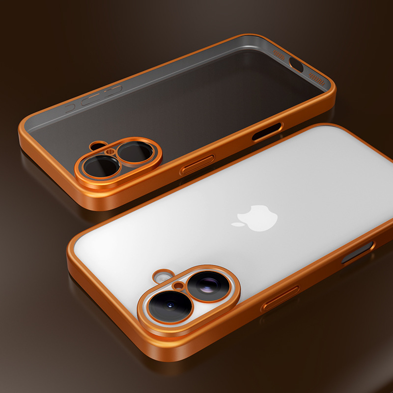 适用苹果17手机壳电镀磨砂镜头膜全包iPhone17ProMax防摔PC保护套|undefined
